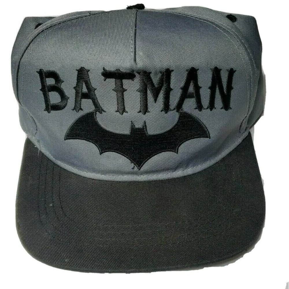 Batman Cap Mens Hats Gray Adjustable Strap Black Graphic Cotton #29